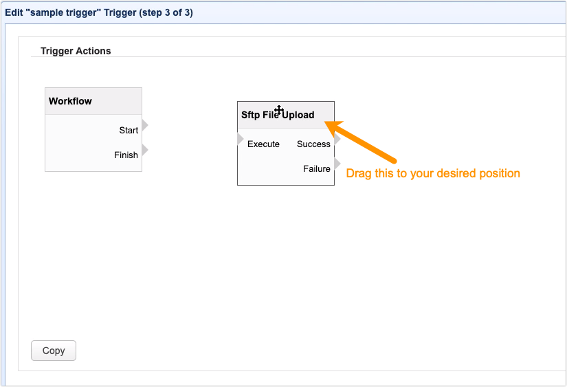 drag trigger action node